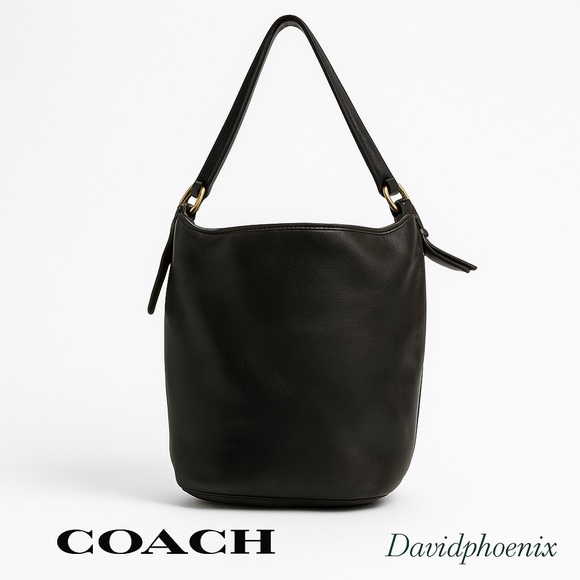 Coach VINTAGE 1990 Black Shoulder Bag - Picture 2 of 6